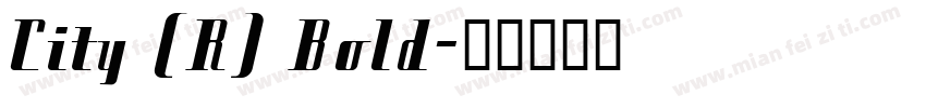 City (R) Bold字体转换